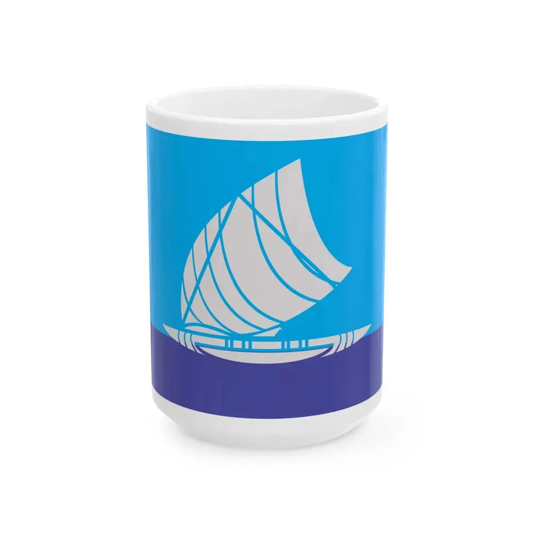 Proposed flag of Fiji 2015 design 54 (Fiji) White Coffee Mug 15oz - Go Mug Yourself