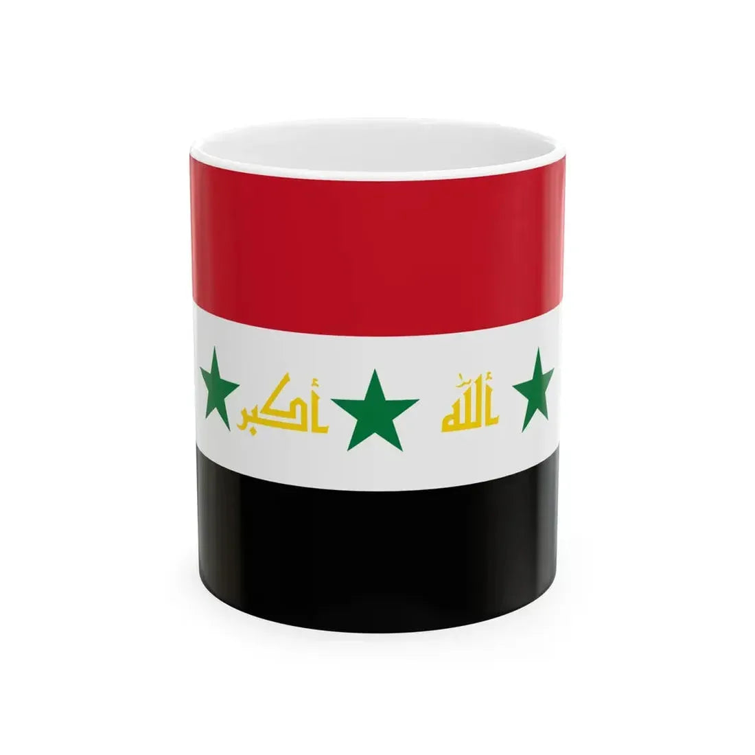 Proposed flag of Iraq second proposal 2008 (Iraq) White Coffee Mug 11oz - Go Mug Yourself