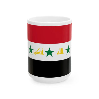Proposed flag of Iraq second proposal 2008 (Iraq) White Coffee Mug 15oz - Go Mug Yourself