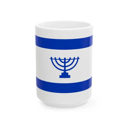 Proposed flag of Judea (Israel) White Coffee Mug 15oz - Go Mug Yourself