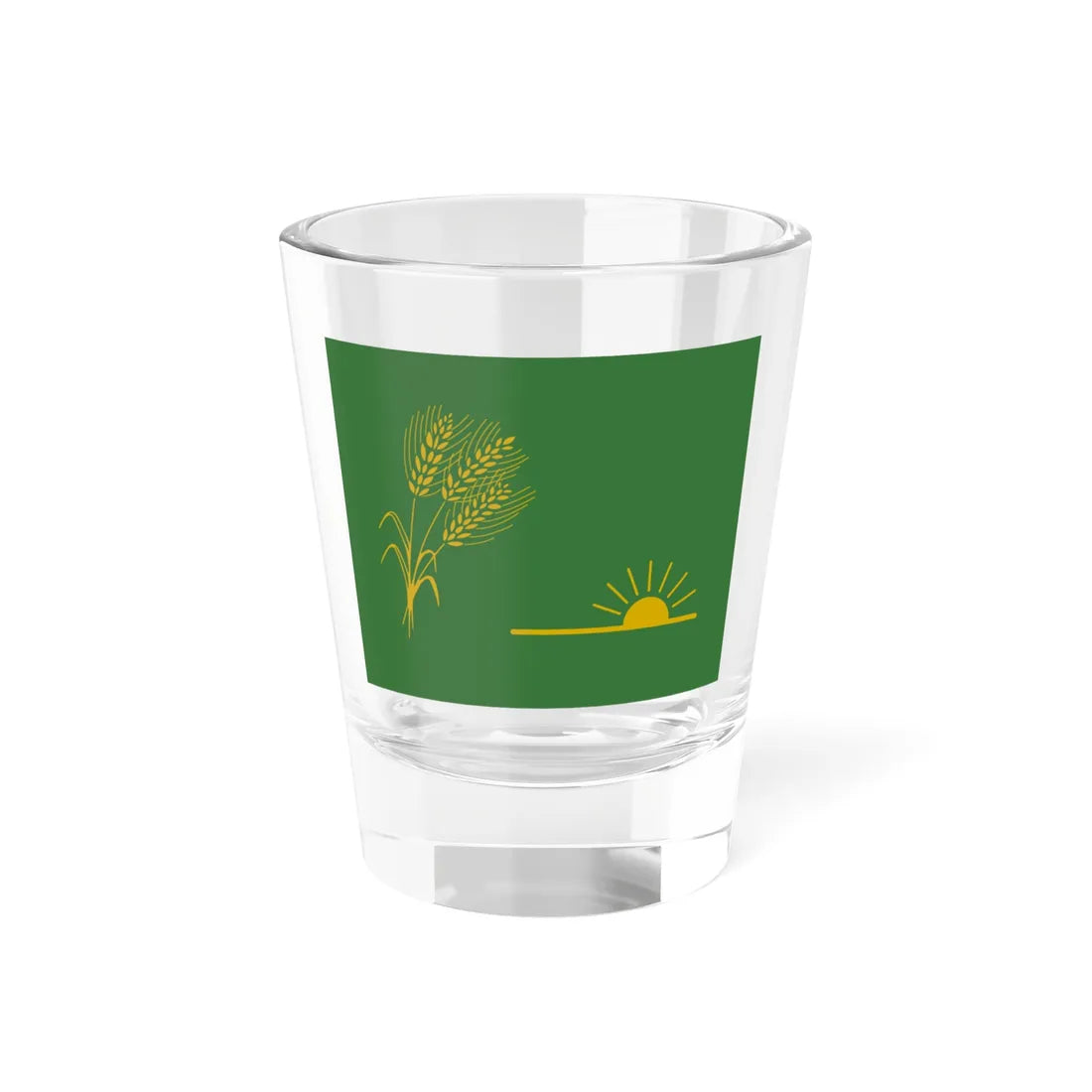Proposed Flag of North Dakota Clell Gannon (United States) Shot Glass 1.5oz 1.5oz - Go Mug Yourself