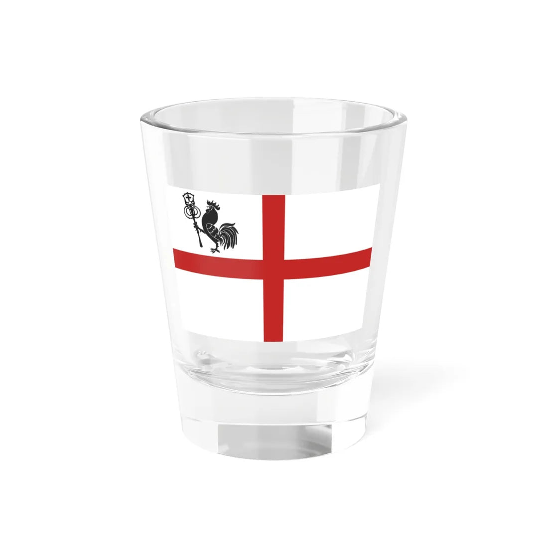 Proposed flag of Romagna-StGeorge Cross version (Italy) Shot Glass 1.5oz 1.5oz - Go Mug Yourself