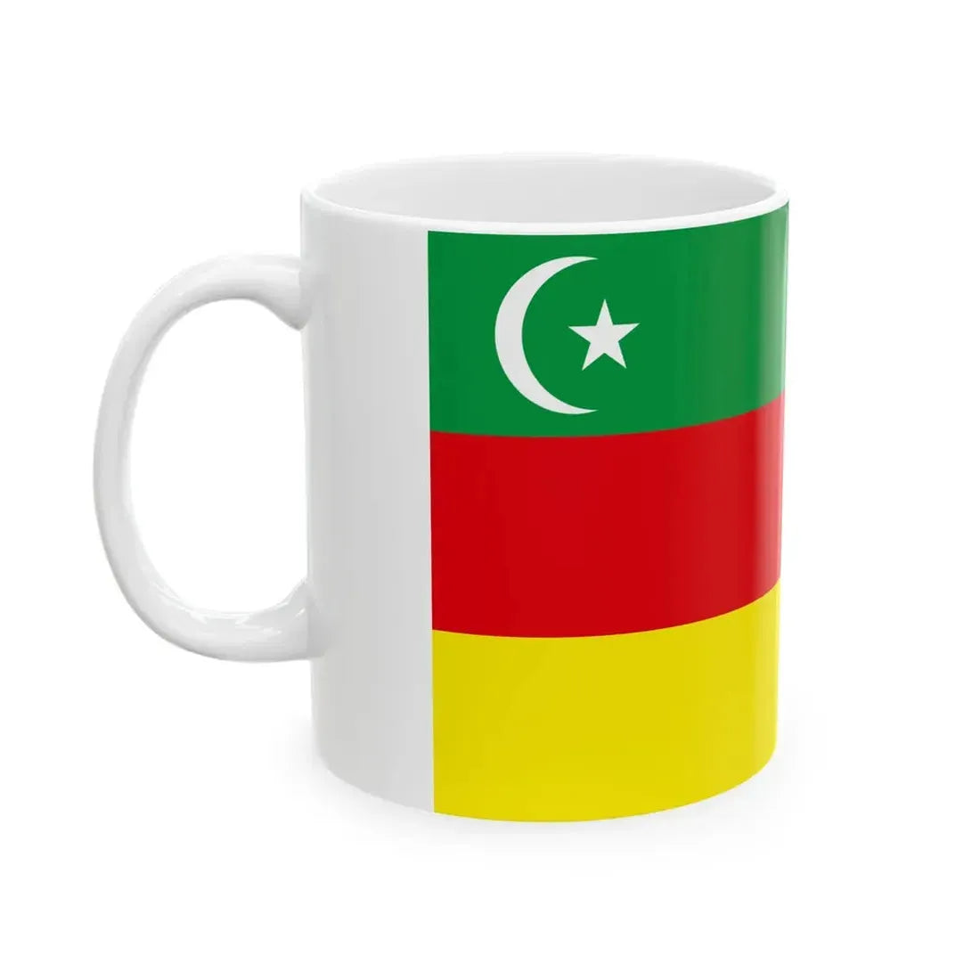 Proposed Flag of the Alash Autonomy horizontal (Kazakhstan) White Coffee Mug - Go Mug Yourself