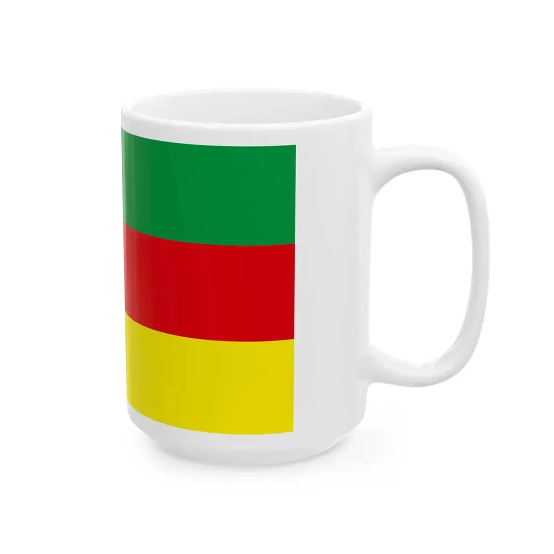 Proposed Flag of the Alash Autonomy horizontal (Kazakhstan) White Coffee Mug - Go Mug Yourself