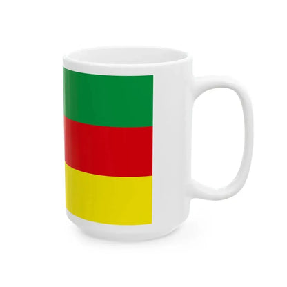 Proposed Flag of the Alash Autonomy horizontal (Kazakhstan) White Coffee Mug - Go Mug Yourself