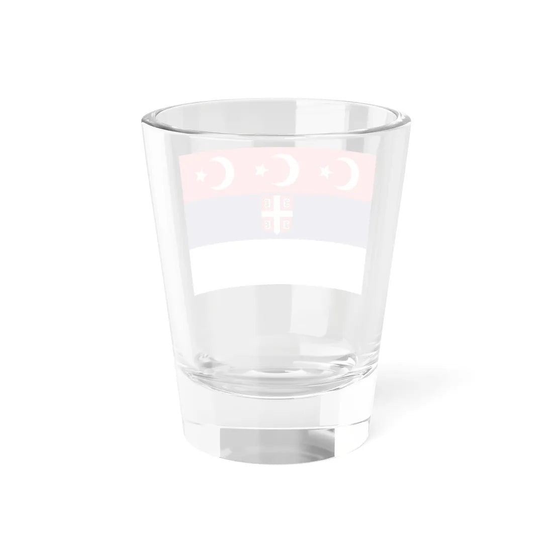 Proposed flag of the Principality of Serbia c. 1838 (Serbia) Shot Glass 1.5oz - Go Mug Yourself
