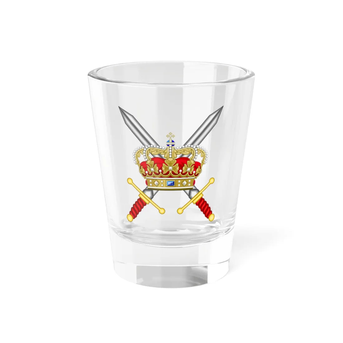 Proposed logo for Ministry for War Denmark (Denmark) (Coat of Arms) Shot Glass 1.5oz 1.5oz - Go Mug Yourself