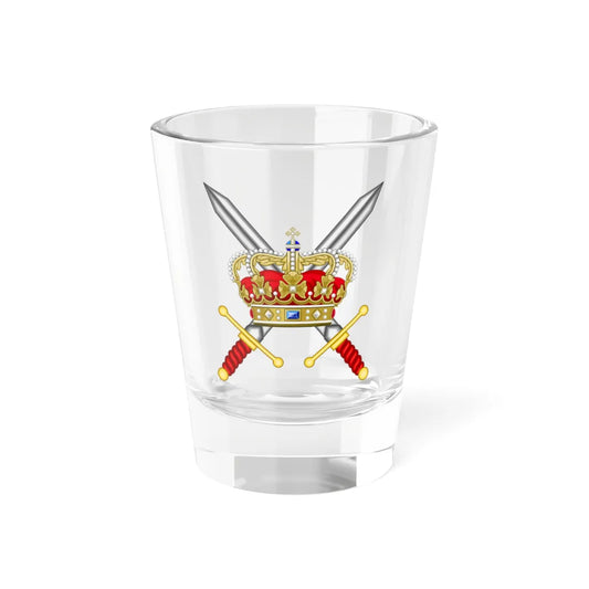 Proposed logo for Ministry for War Denmark (Denmark) (Coat of Arms) Shot Glass 1.5oz 1.5oz - Go Mug Yourself