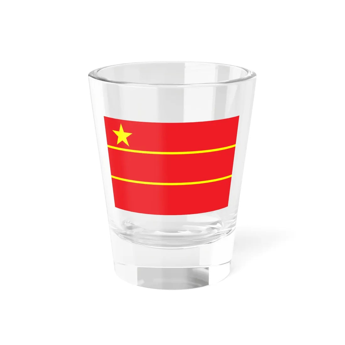 Proposed PRC flag Design 8 Guo Moruo (China) Shot Glass 1.5oz 1.5oz - Go Mug Yourself