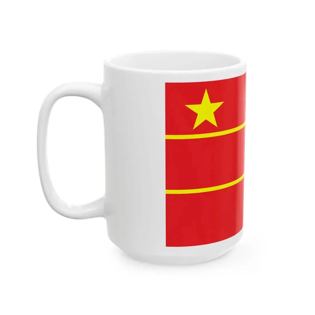 Proposed PRC flag Design 8 Guo Moruo (China) White Coffee Mug - Go Mug Yourself