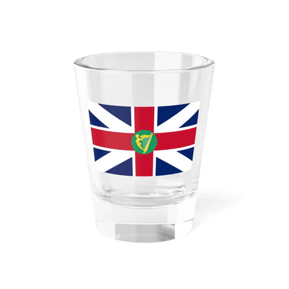Proposed Union Flag 1801 - Irish harp and green disc (United Kingdom) Shot Glass 1.5oz 1.5oz - Go Mug Yourself