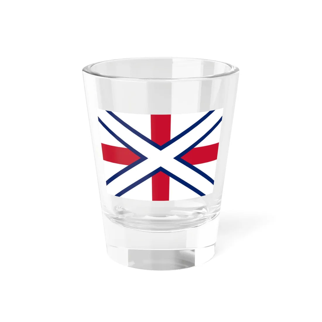 Proposed Union Jack Scottish blue fimbriation of white (United Kingdom) Shot Glass 1.5oz 1.5oz - Go Mug Yourself