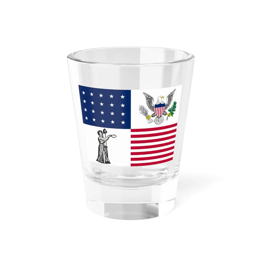 Proposed US Presidential Flag 1817 recreation (United States) Shot Glass 1.5oz 1.5oz - Go Mug Yourself