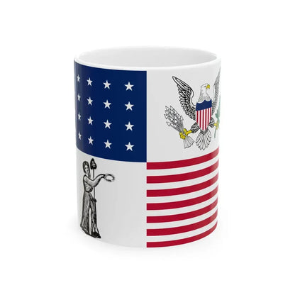 Proposed US Presidential Flag 1817 recreation (United States) White Coffee Mug 11oz - Go Mug Yourself