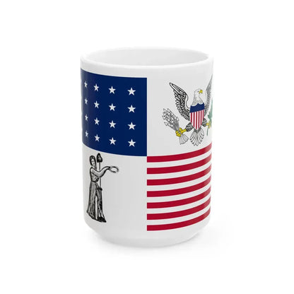 Proposed US Presidential Flag 1817 recreation (United States) White Coffee Mug 15oz - Go Mug Yourself