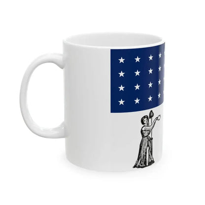 Proposed US Presidential Flag 1817 recreation (United States) White Coffee Mug - Go Mug Yourself