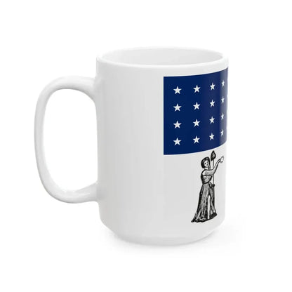 Proposed US Presidential Flag 1817 recreation (United States) White Coffee Mug - Go Mug Yourself