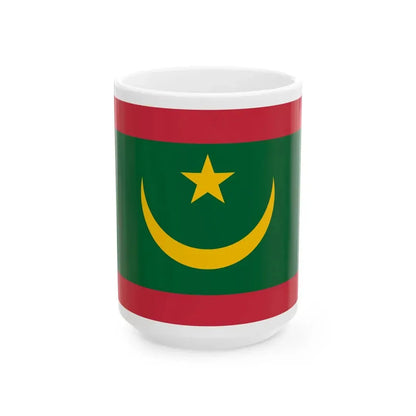 Proposition de drapeau de la Mauritanie de 2017 (Mauritania) White Coffee Mug 15oz - Go Mug Yourself