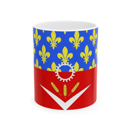 Proposition de drapeau fr departement Seine-Saint-Denis (France) White Coffee Mug 11oz - Go Mug Yourself