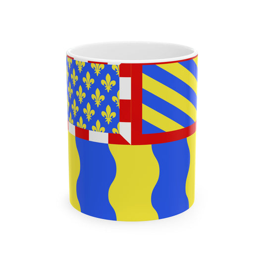 Proposition de drapeau pour le departement de Saone-et-Loire (France) White Coffee Mug-11oz-Go Mug Yourself