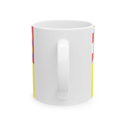 Proposition de drapeau pour le departement de Saone-et-Loire (France) White Coffee Mug-Go Mug Yourself