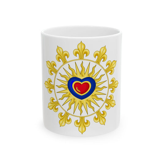 Proposition de Herve baron Pinoteau pour le drapeau du Royaume de France restaure (France) White Coffee Mug-11oz-Go Mug Yourself