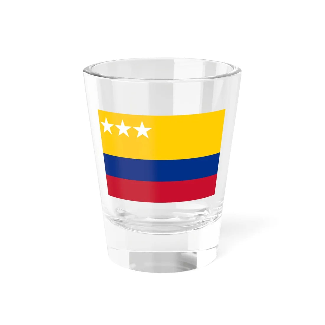 Propuesta de bandera de la Gran Colombia con tres estrellas (Colombia) Shot Glass 1.5oz 1.5oz - Go Mug Yourself