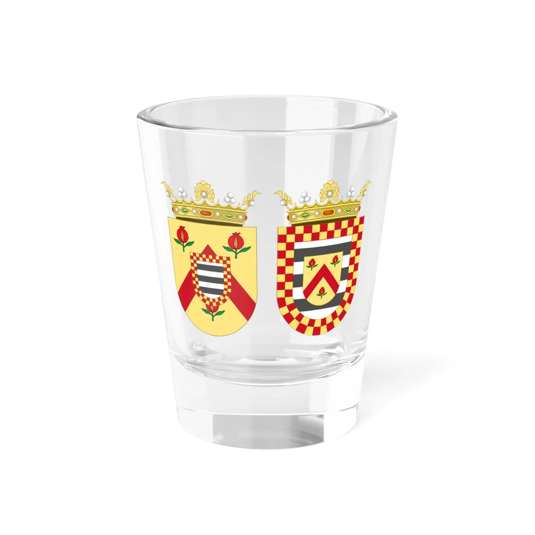 Propuesta escudo para el III Marqués de la Floresta (Spain) (Coat of Arms) Shot Glass 1.5oz 1.5oz - Go Mug Yourself