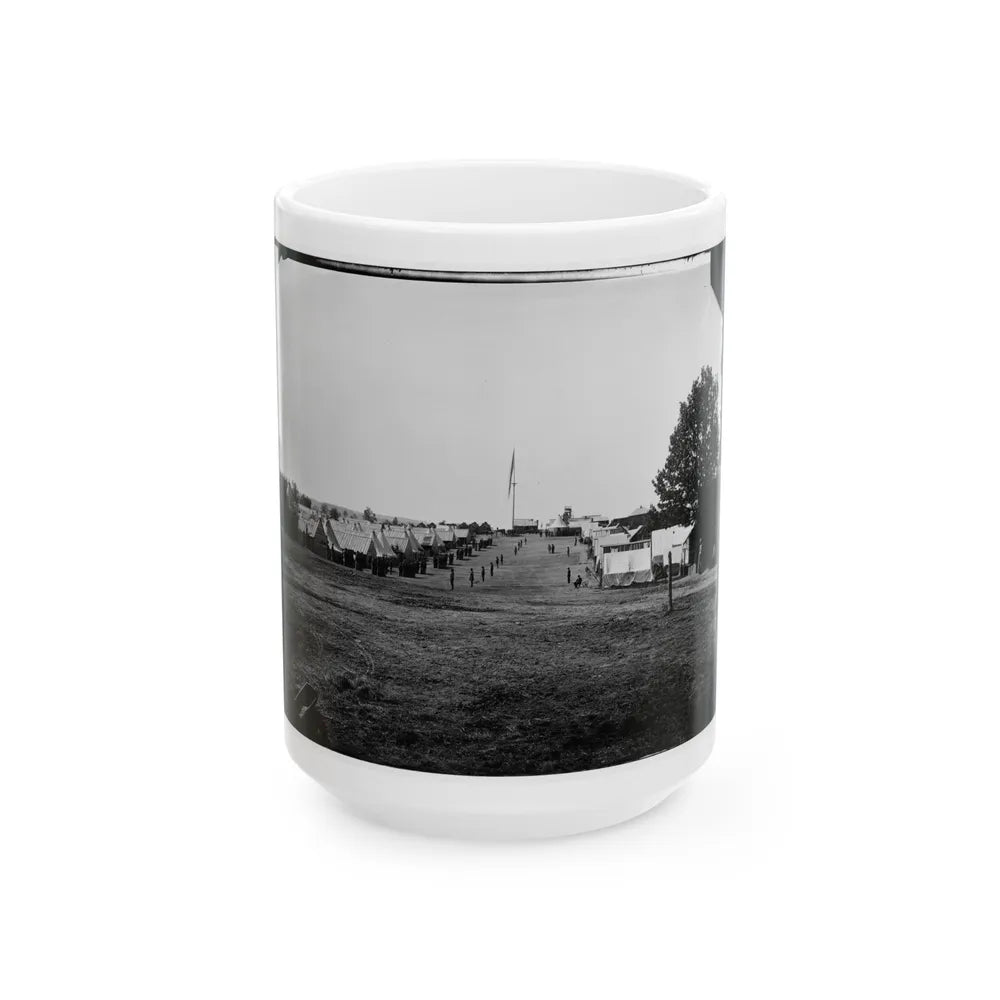 Prospect Hill, Va. General View Of 13th New York Cavalry Camp (U.S. Civil War) White Coffee Mug-15oz-Go Mug Yourself