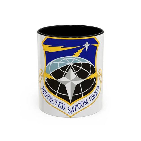 Protected SATCOM Group (U.S. Air Force) Accent Coffee Mug 11oz Black - Go Mug Yourself