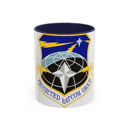 Protected SATCOM Group (U.S. Air Force) Accent Coffee Mug 11oz Navy - Go Mug Yourself
