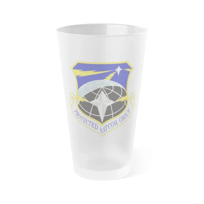 Protected SATCOM Group (U.S. Air Force) Frosted Pint Glass 16oz Default Title - Go Mug Yourself