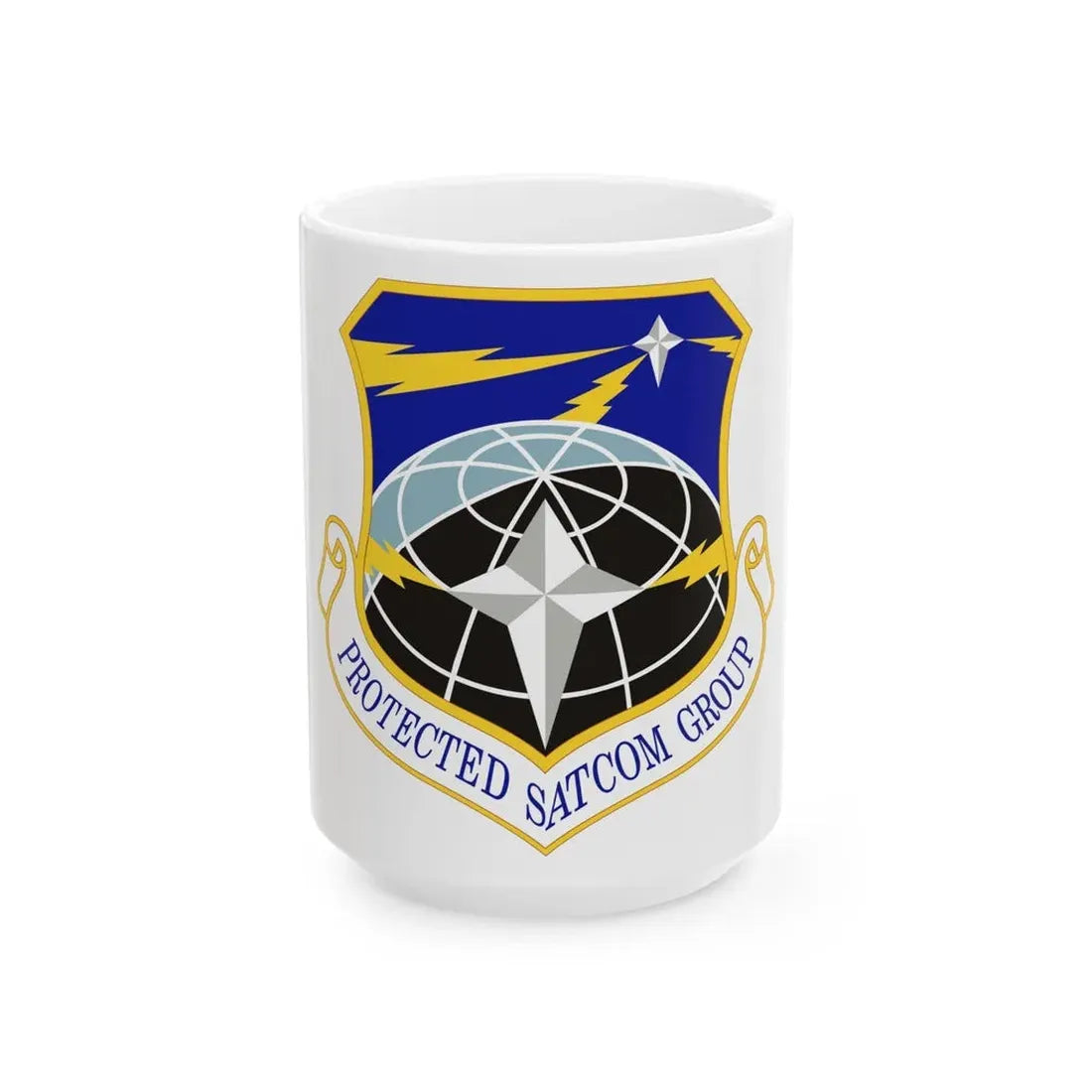 Protected SATCOM Group (U.S. Air Force) White Coffee Mug 15oz - Go Mug Yourself