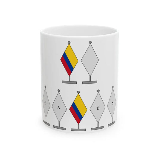Protocolo bandera de Colombia (Colombia) White Coffee Mug 11oz - Go Mug Yourself