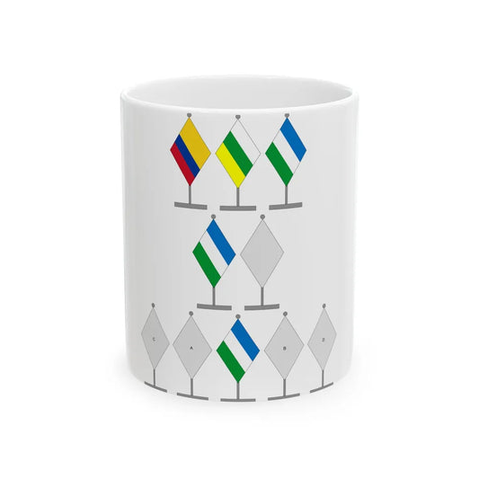 Protocolo bandera de Isnos (Colombia) White Coffee Mug 11oz - Go Mug Yourself
