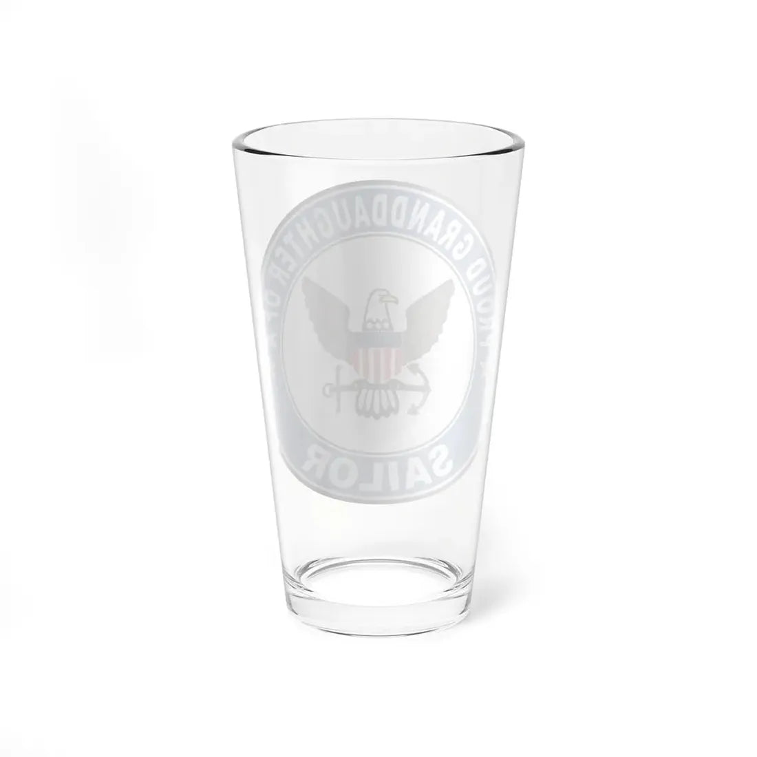 Proud Granddaughter of a Sailor (U.S. Navy) Pint Glass 16oz - Go Mug Yourself