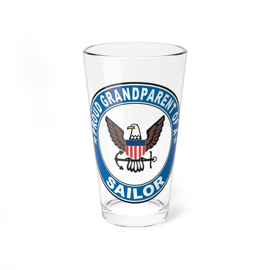 Proud Grandparent of a Sailor (U.S. Navy) Pint Glass 16oz 16oz - Go Mug Yourself