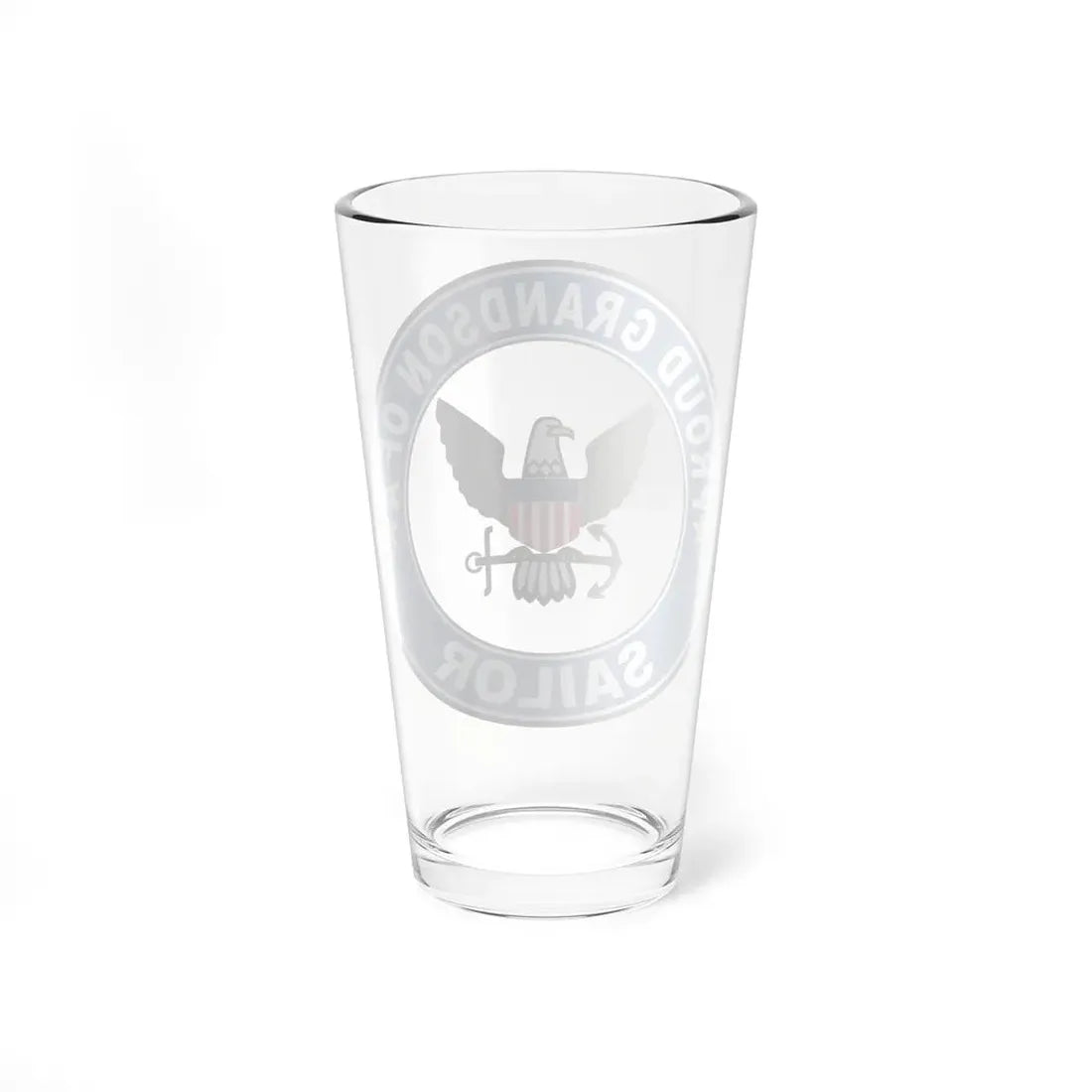 Proud Grandson of a Sailor (U.S. Navy) Pint Glass 16oz - Go Mug Yourself