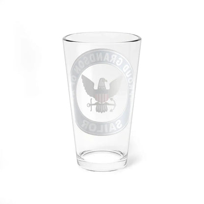 Proud Grandson of a Sailor (U.S. Navy) Pint Glass 16oz - Go Mug Yourself