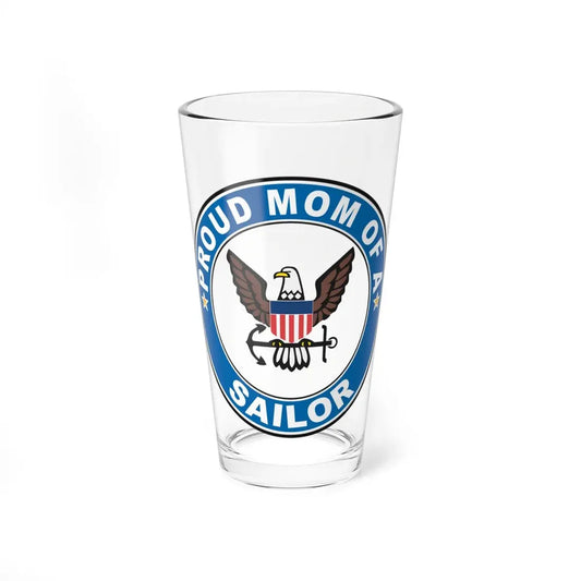 Proud Mom of a Sailor (U.S. Navy) Pint Glass 16oz 16oz - Go Mug Yourself