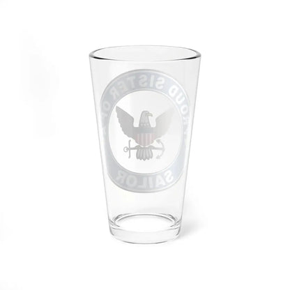 Proud Sister of a Sailor (U.S. Navy) Pint Glass 16oz - Go Mug Yourself