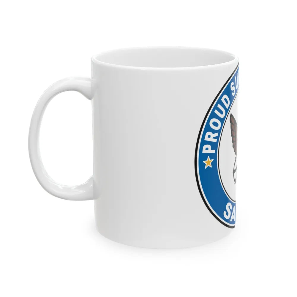 Proud Supporter of a Sailor (U.S. Navy) White Coffee Mug-Go Mug Yourself