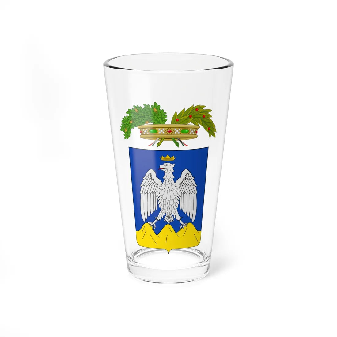 Provincia dellAquila-Stemma (Italy) (Coat of Arms) Pint Glass 16oz 16oz - Go Mug Yourself