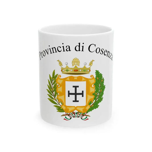 Provincia di Cosenza-Bandiera (Italy) White Coffee Mug 11oz - Go Mug Yourself