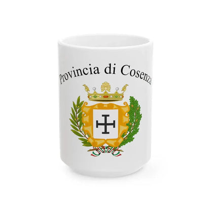 Provincia di Cosenza-Bandiera (Italy) White Coffee Mug 15oz - Go Mug Yourself