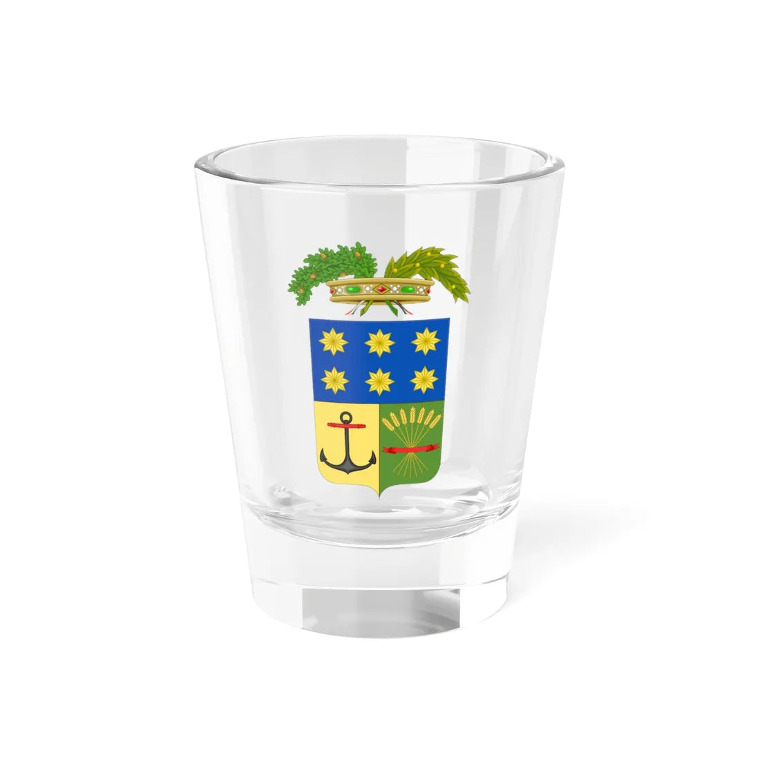 Provincia di Crotone-Stemma (Italy) (Coat of Arms) Shot Glass 1.5oz 1.5oz - Go Mug Yourself
