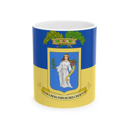 Provincia di Pordenone-Bandiera (Italy) White Coffee Mug 11oz - Go Mug Yourself