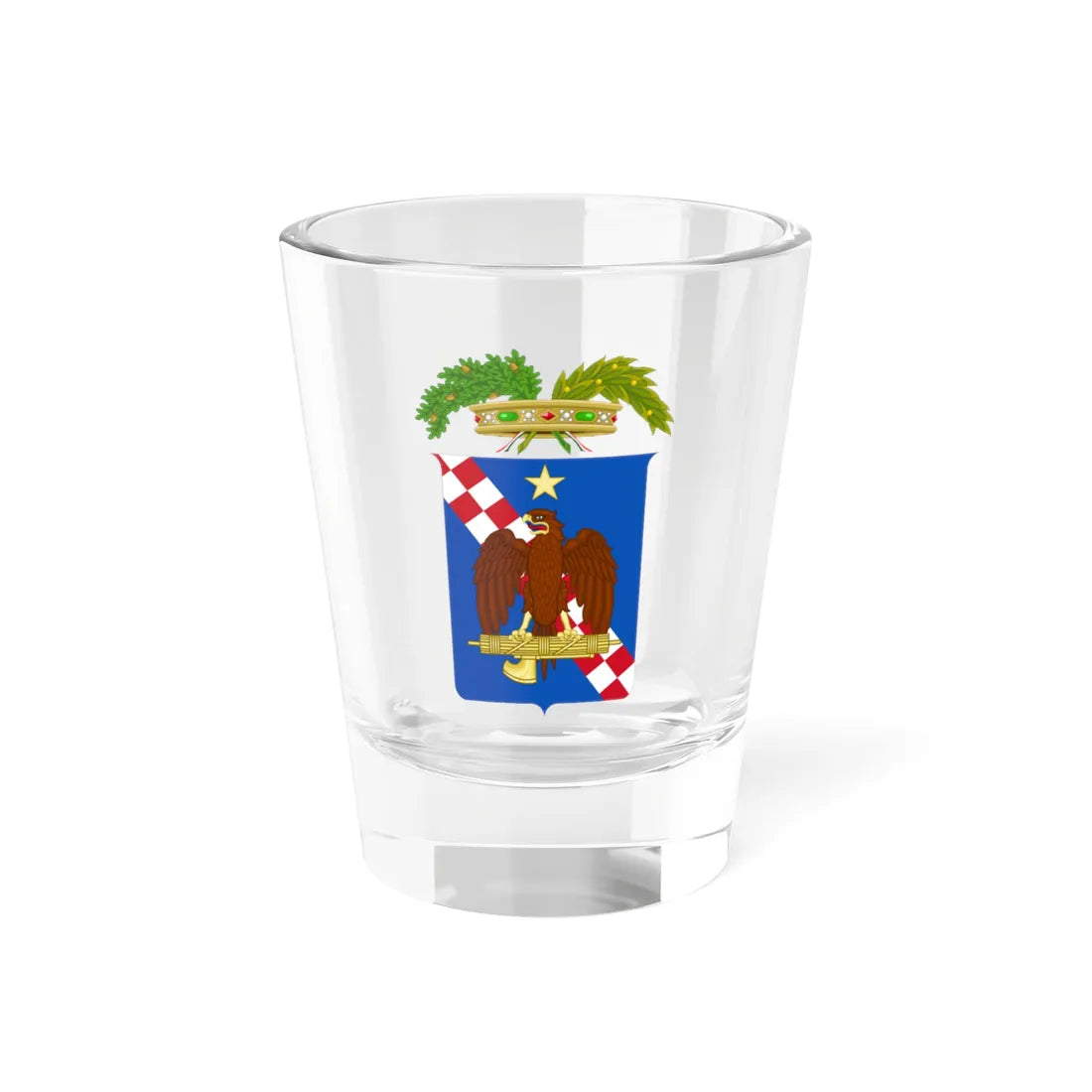 Provincia di Ragusa-Stemma 1930-1933 1943-1946 (Italy) (Coat of Arms) Shot Glass 1.5oz 1.5oz - Go Mug Yourself