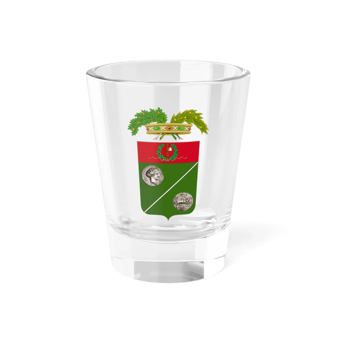 Provincia di Siracusa-Stemma 1938-1943 (Italy) (Coat of Arms) Shot Glass 1.5oz 1.5oz - Go Mug Yourself