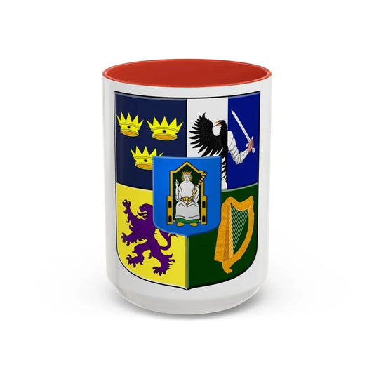 Provincial arms of Ireland, 1651 - Accent Coffee Mug 15oz Red - Go Mug Yourself